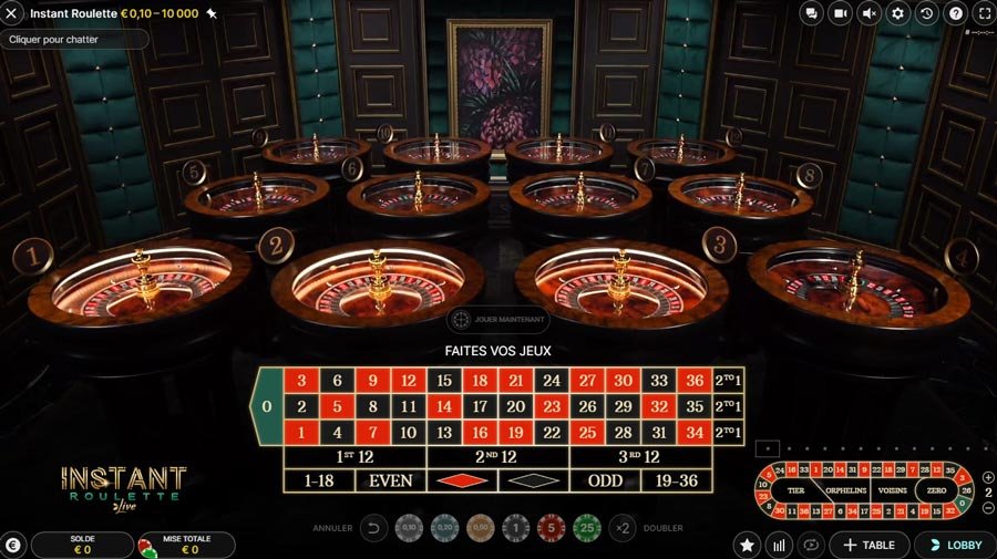 Instant Roulette by Evolution Gaming