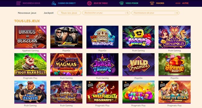arlequin casino games library Arlequin Casino game library