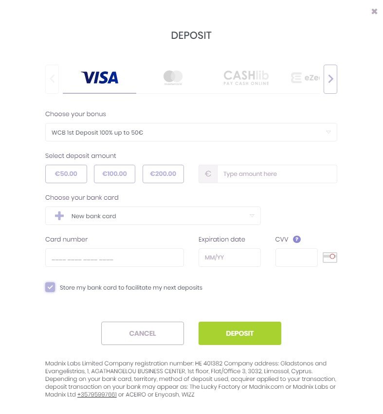 madnix deposit Madnix deposit