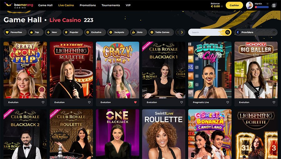 live casino boomerang Boomerang Casino live-casino