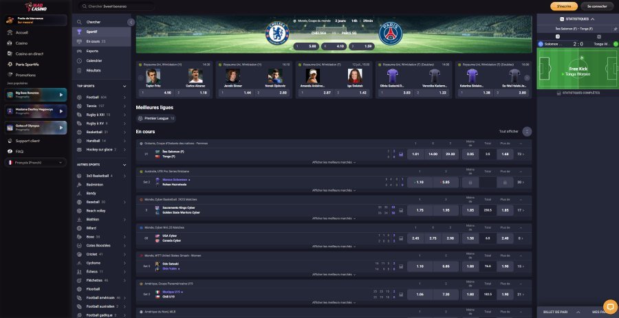 Mad casino sports section