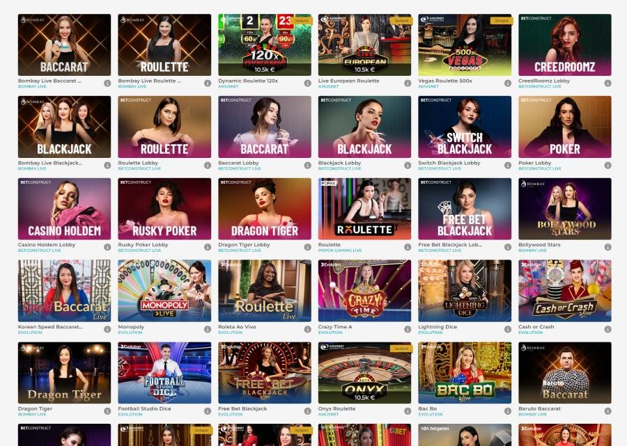 Merlin Casino live casino