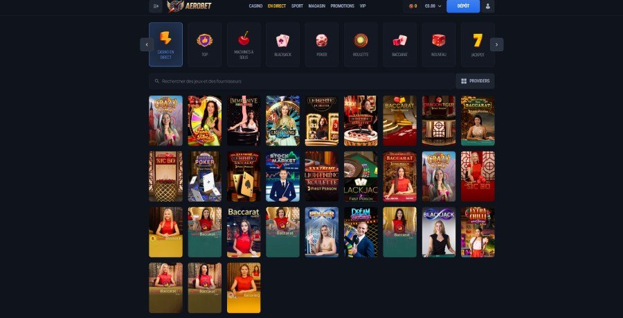 aerobet live Aerobet Casino live casino