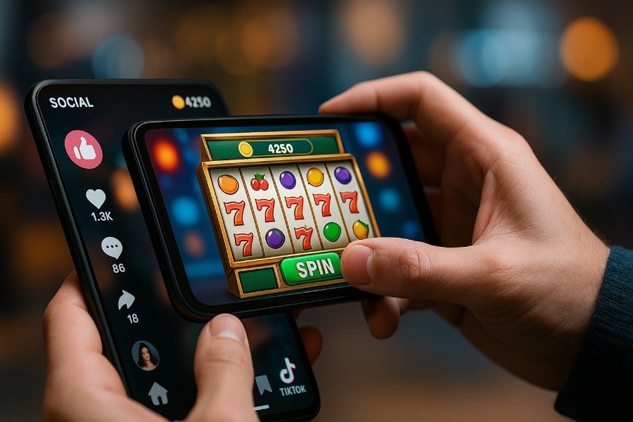 Mini casino games on social media
