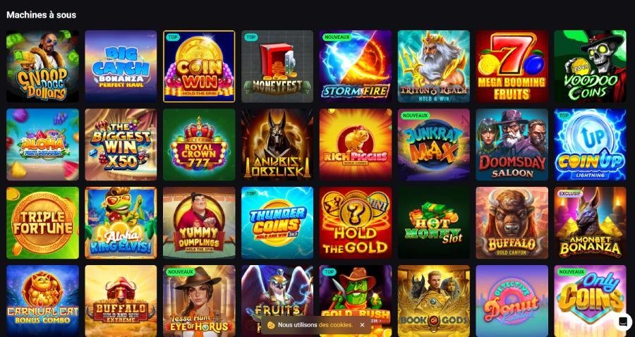 AmonBet Casino slots page
