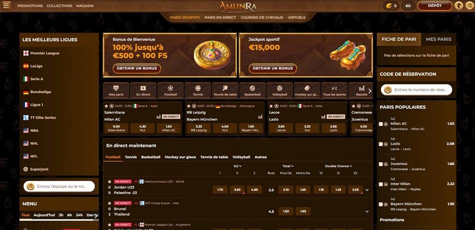amunra sports AmunRa casino sports predictions