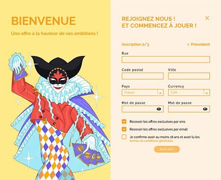 arlequin signup 2 Arlequin Casino registration step 2