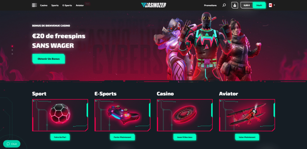 casinozer home Casinozer Casino homepage