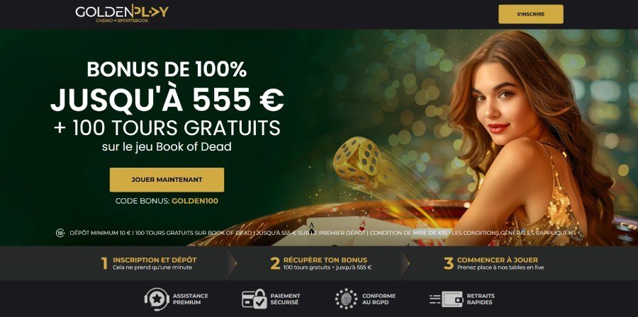 GoldenPlay Casino Homepage