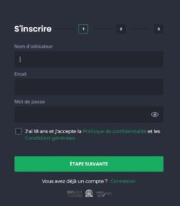 GoldenPlay Casino signup page 1/3