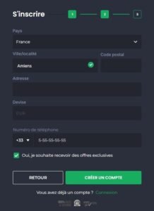 GoldenPlay Casino signup page 3/3