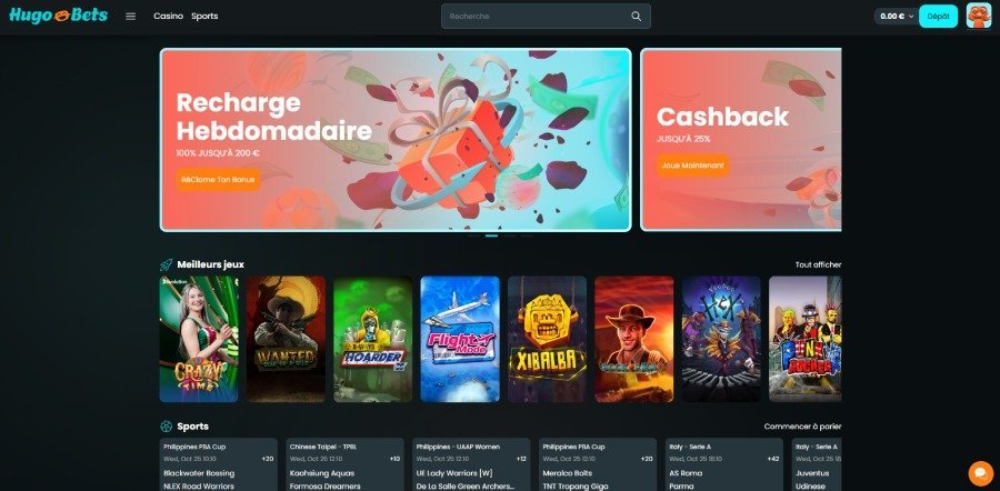 hugobets home Hugo Bets homepage