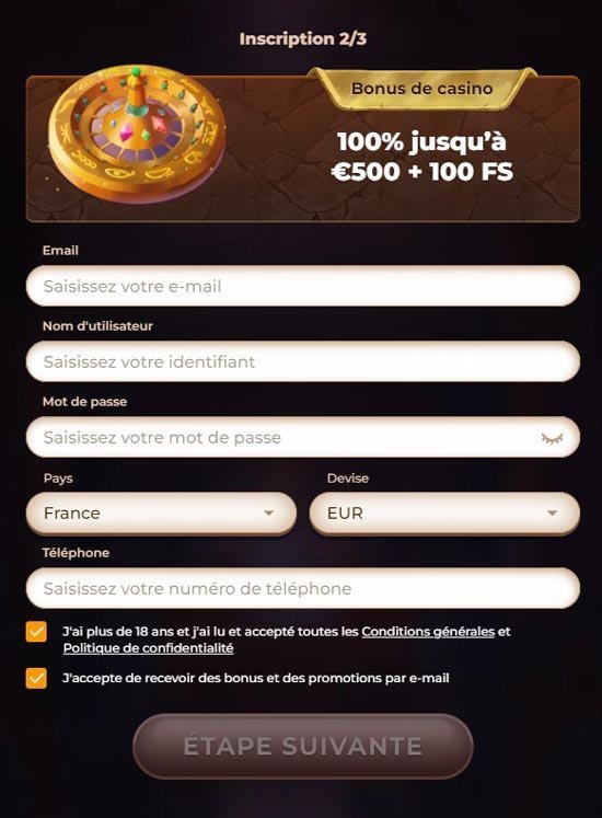 signup amunra 2 AmunRa registration step 2