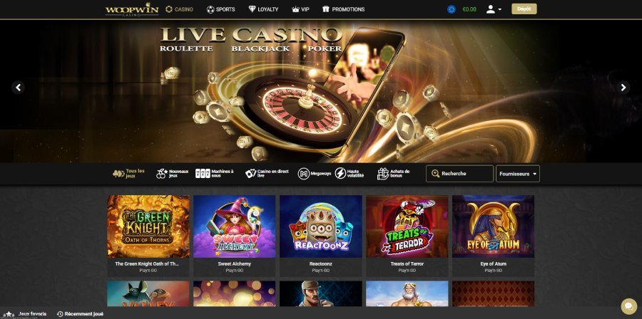 woopwin home Woopwin Casino homepage