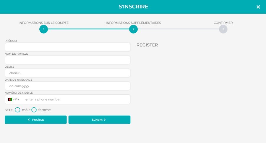 Merlin Casino sign up step 2