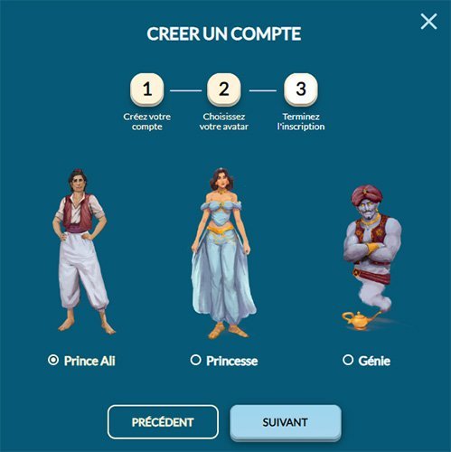 Sign-up step 2 Prince Ali Casino