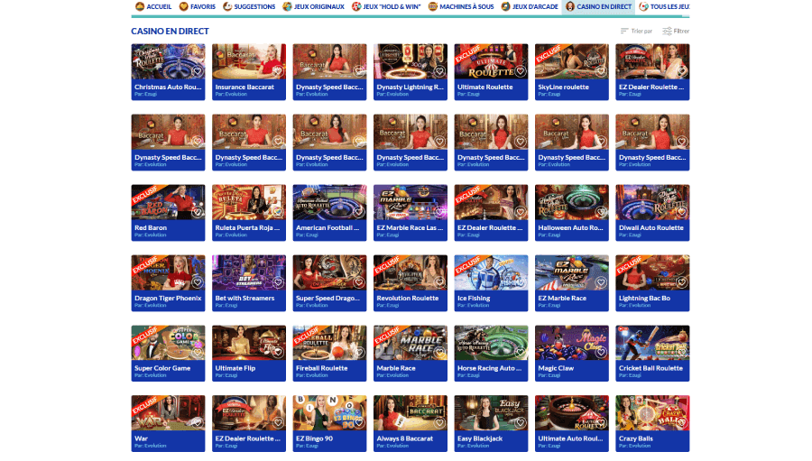 Lucky Treasure Casino live