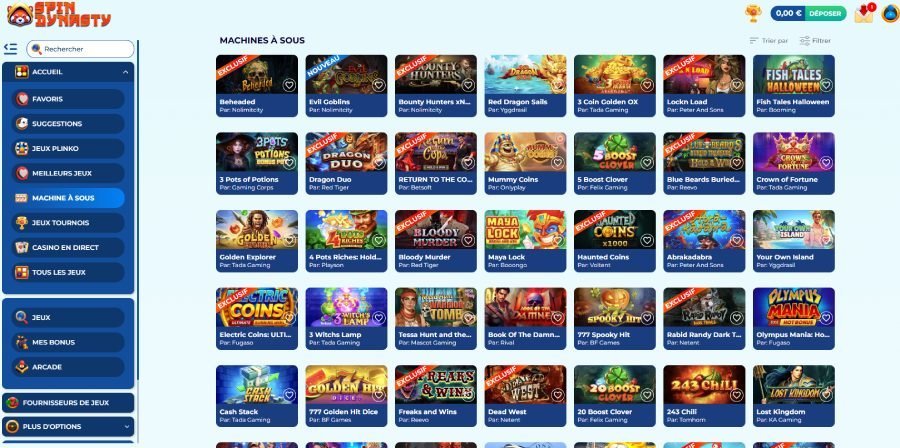 Spin Dynasty Casino slots