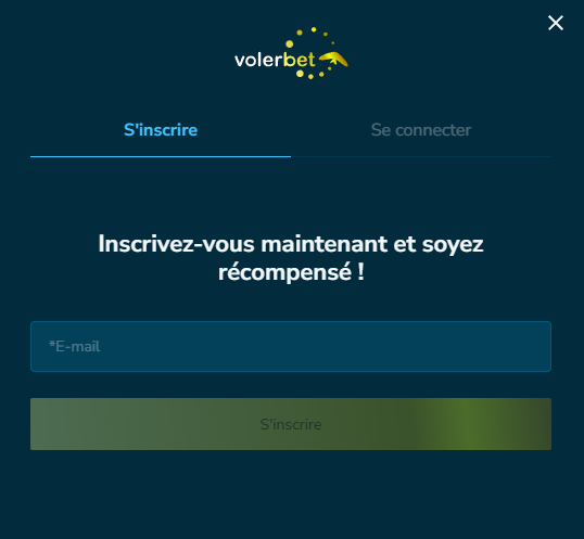Volerbet Casino sign-up step 1