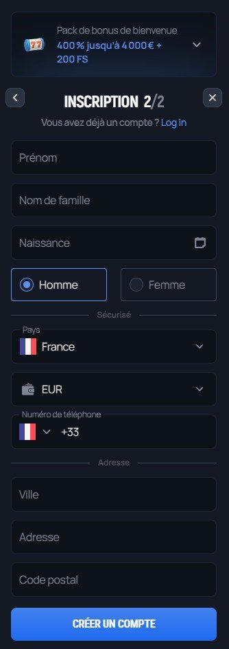 aerobet signup 3 Aerobet Casino sign-up 3