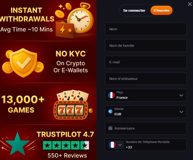 Blazespins Casino sign-up