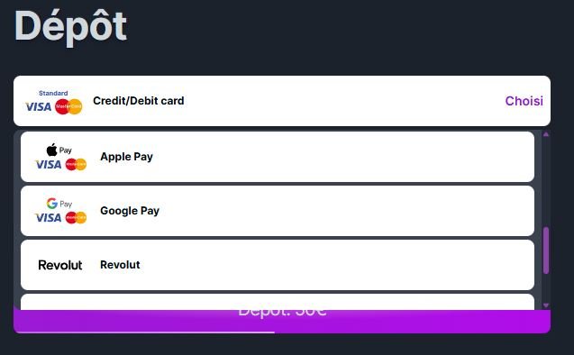 BravoPlay Casino deposit