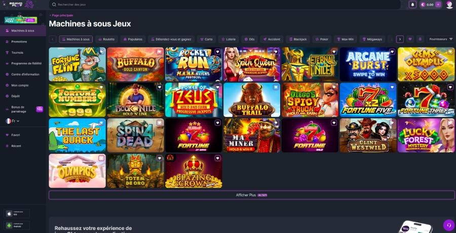 BravoPlay Casino slots