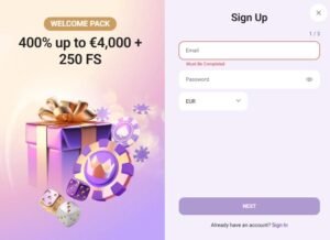 crown slots signup Crown Slots Casino sign-up step 1