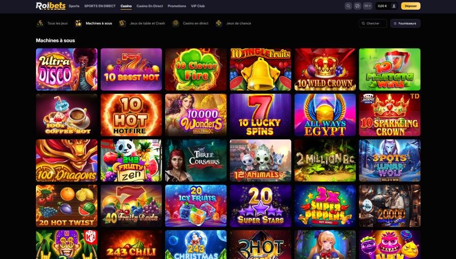 Roibets Casino slot machines