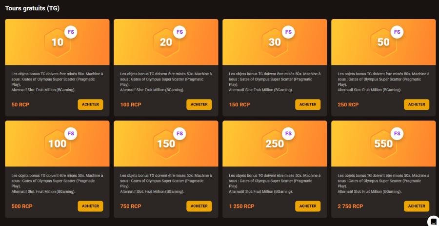 Slotlair Casino shop