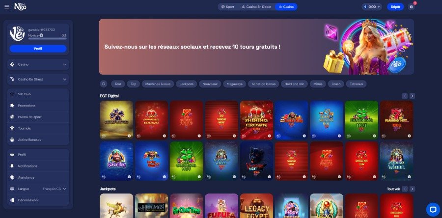 slotneo home SlotNeo Casino homepage
