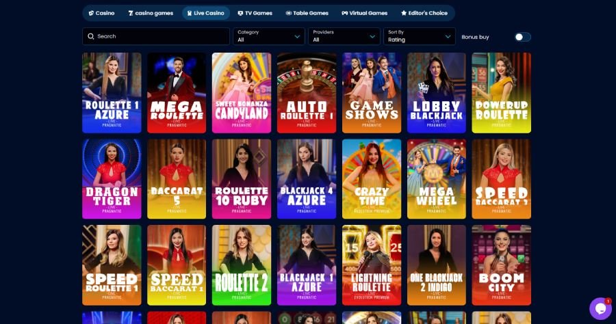 StarzSpins Casino live casino