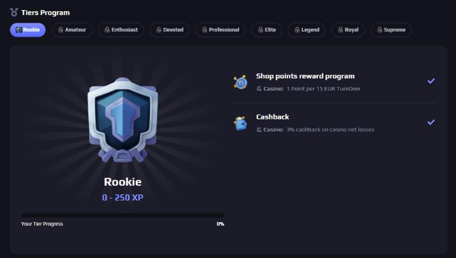 XsBets Casino vip program